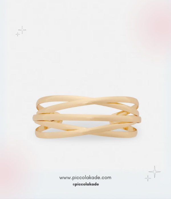 Chunky Gold Cuff Bangle – Bold Glint