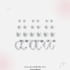 12 Pack All Pearl Earrings Silver – Classic Glimmer