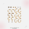 9 Pack Gold Earring Set – Timeless Elegance