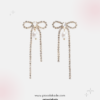 Large Bow Earrings with Pearl & Stone – Luxe Bow Glow