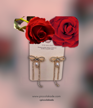 Large Bow Earrings with Pearl & Stone – Luxe Bow Glow