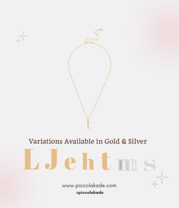 Chain with Letter Pendant Gold & Silver – Personal Touch