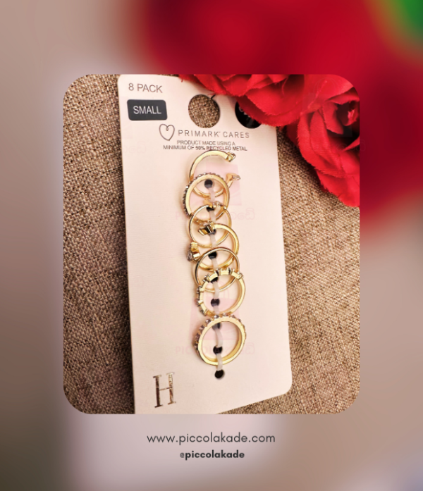 8 Pack Gold Ring Set – Golden Stacks