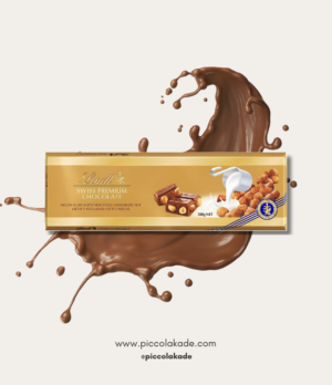 Lindt- Gold - Milk Chocolate with Hazelnut Bar (300g)