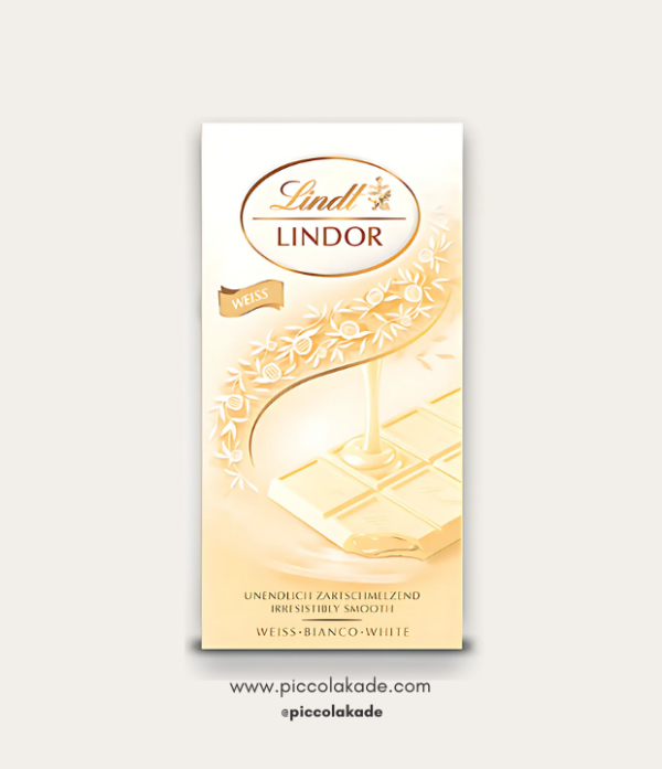 CHC-BAR-LINDT-LINDOR-WHITE Lindt - Lindor - White Chocolate Bar (100g)